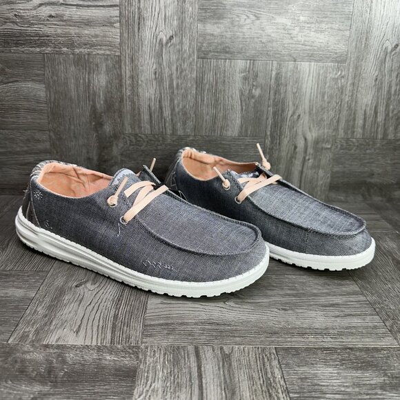 Hey Dude Wendy Boho Women's size 6 Light Grey Lightweight Slip On Shoes - Picture 5 of 8